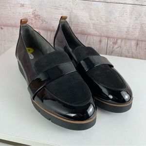 Dr Scholls Webster Slip-on Loafers Womens 9 Black Patent Leather Comfort